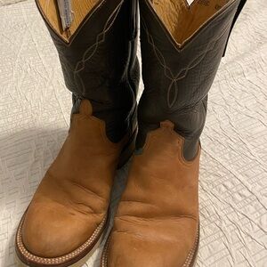 Anderson Bean Black and Tan Leather Boots